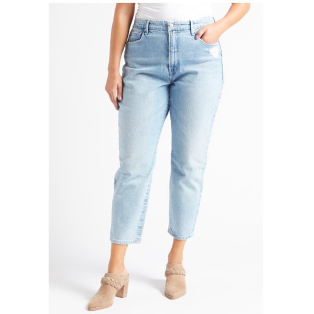 New NWT Good American Good Mom Jeans Size‎ 20 Light Wash
